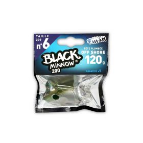 Black Minnow 200 - 1 Off shore jig head - 120gr - Kaki